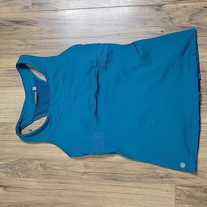 Athleta Teal Racerback Work Out Tank Top